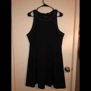 Stud trimmed little black dress size XLarge